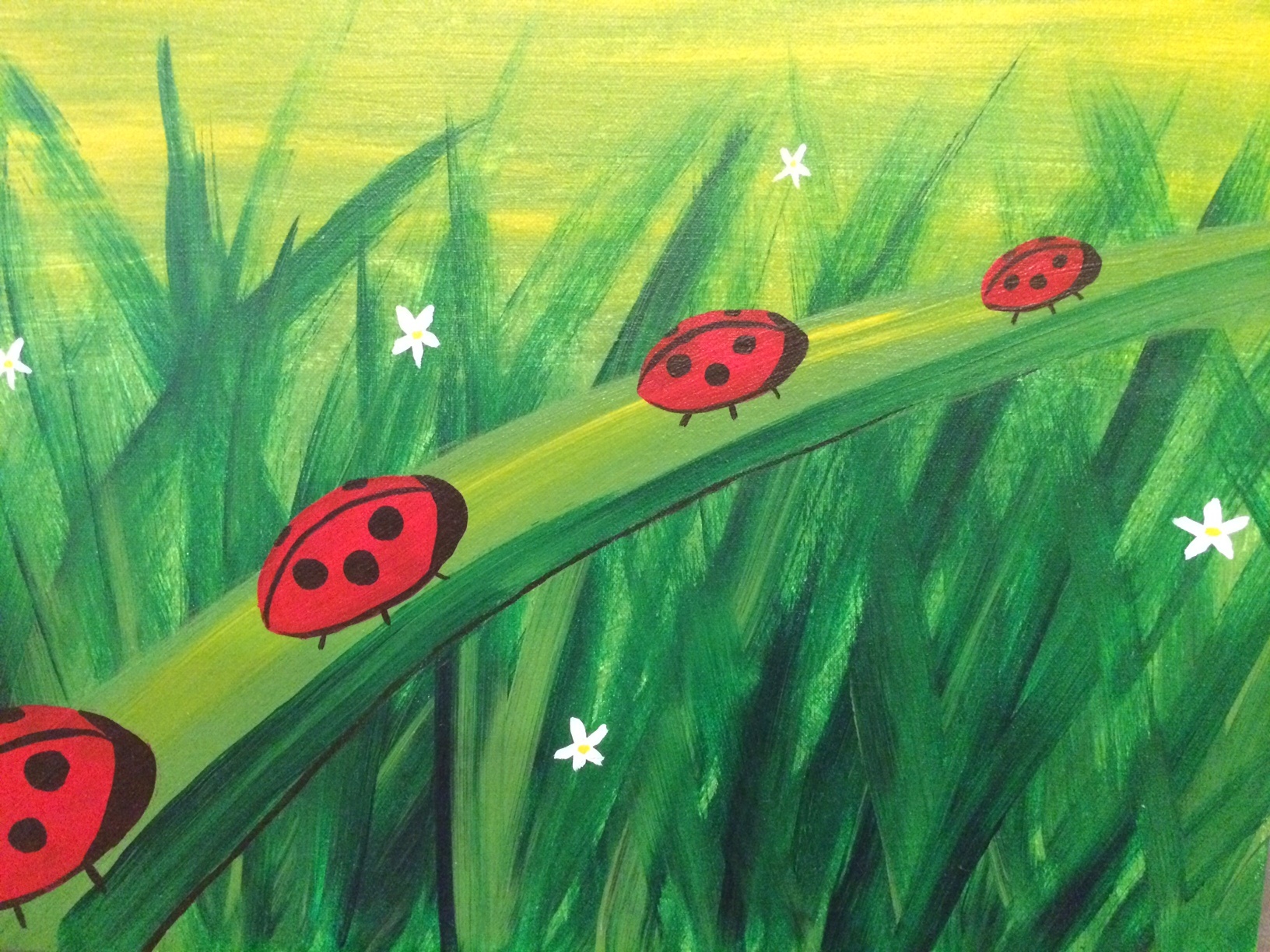 Lady Bugs in a Row